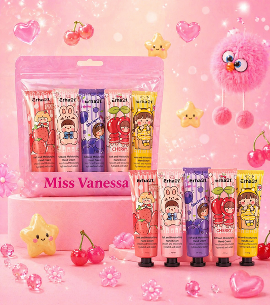 Cute Glow Hand Cream Set (5 Mini Collection) - (مجموعة كريمات اليد الكيوت ( 5 قطع