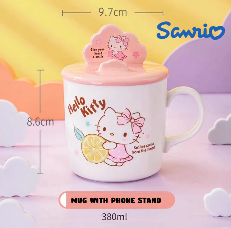 Sanrio Phone Holder Mug - كوب سانريو مع حامل موبايل