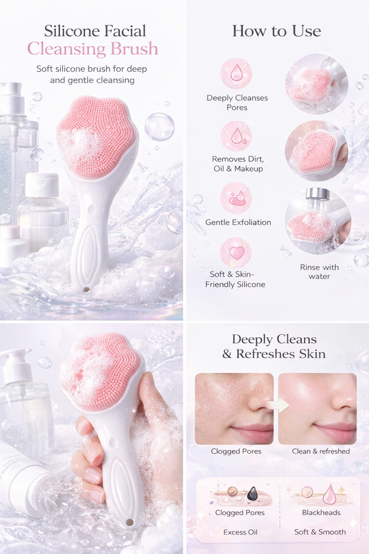 Silicone Facial Cleansing Brush - فرشاة تنظيف الوجه السيليكون