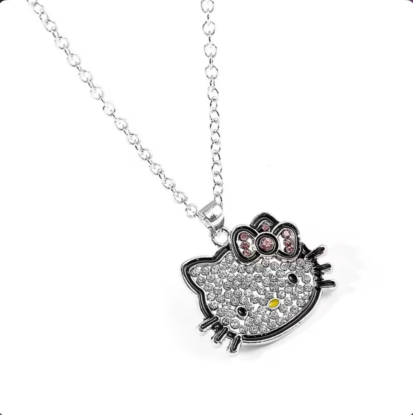 Hello Kitty Necklace & Earrings Set - طقم عقد وحلق هالو كيتي