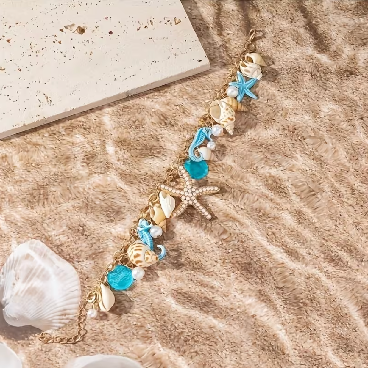 Luna Ocean Charm Anklet - خلخال لونا أوشن الساحر
