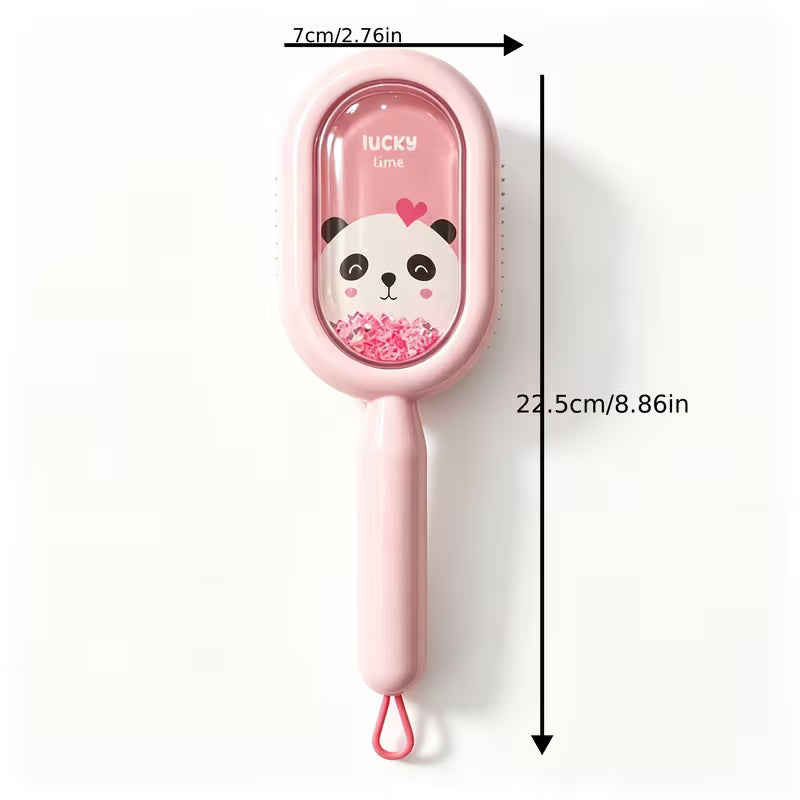 Lucky Time Panda Hair Brush – Pink