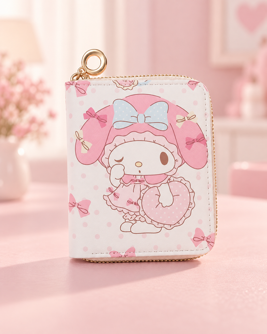 Kawaii Mini Zip Wallet – 3 Designs