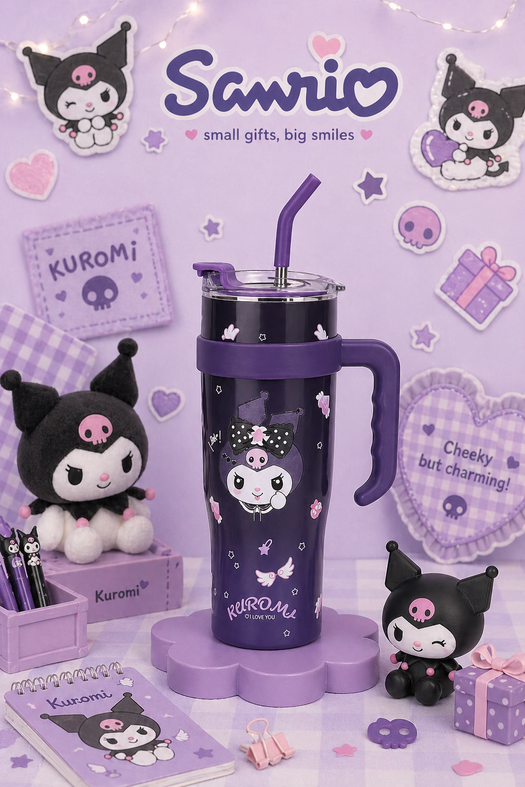 Sanrio Tumbler Cup with Straw - كوب سانريو ترموس مع شفاطة 🧋