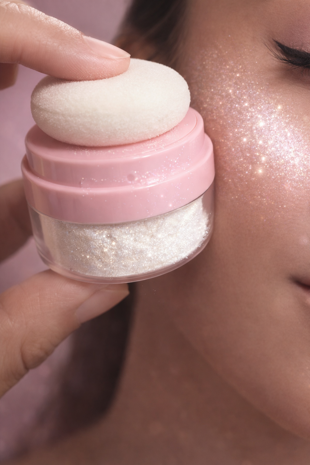 Glitter Puff Highlighter ... هايلايتر لمعة بسفنجة مدمجة