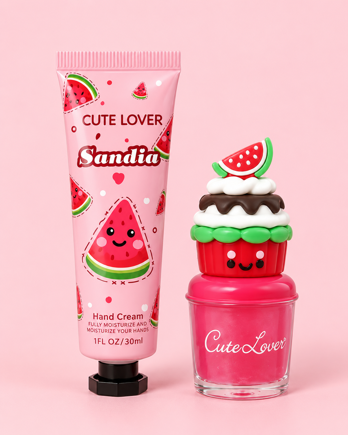 Watermelon Hand Cream & Lip Gloss Gift Set