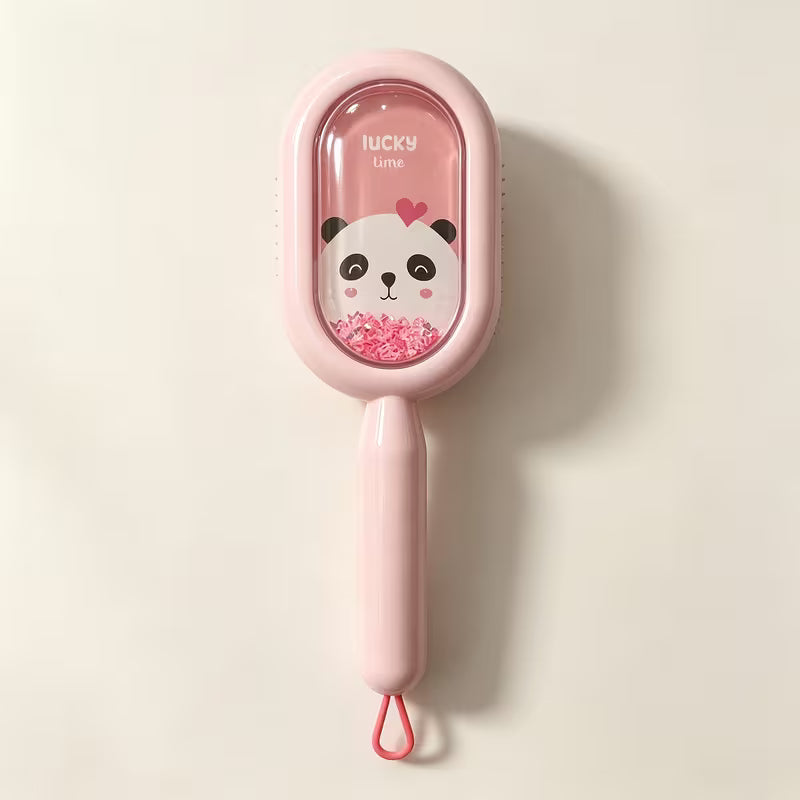 Lucky Time Panda Hair Brush – Pink