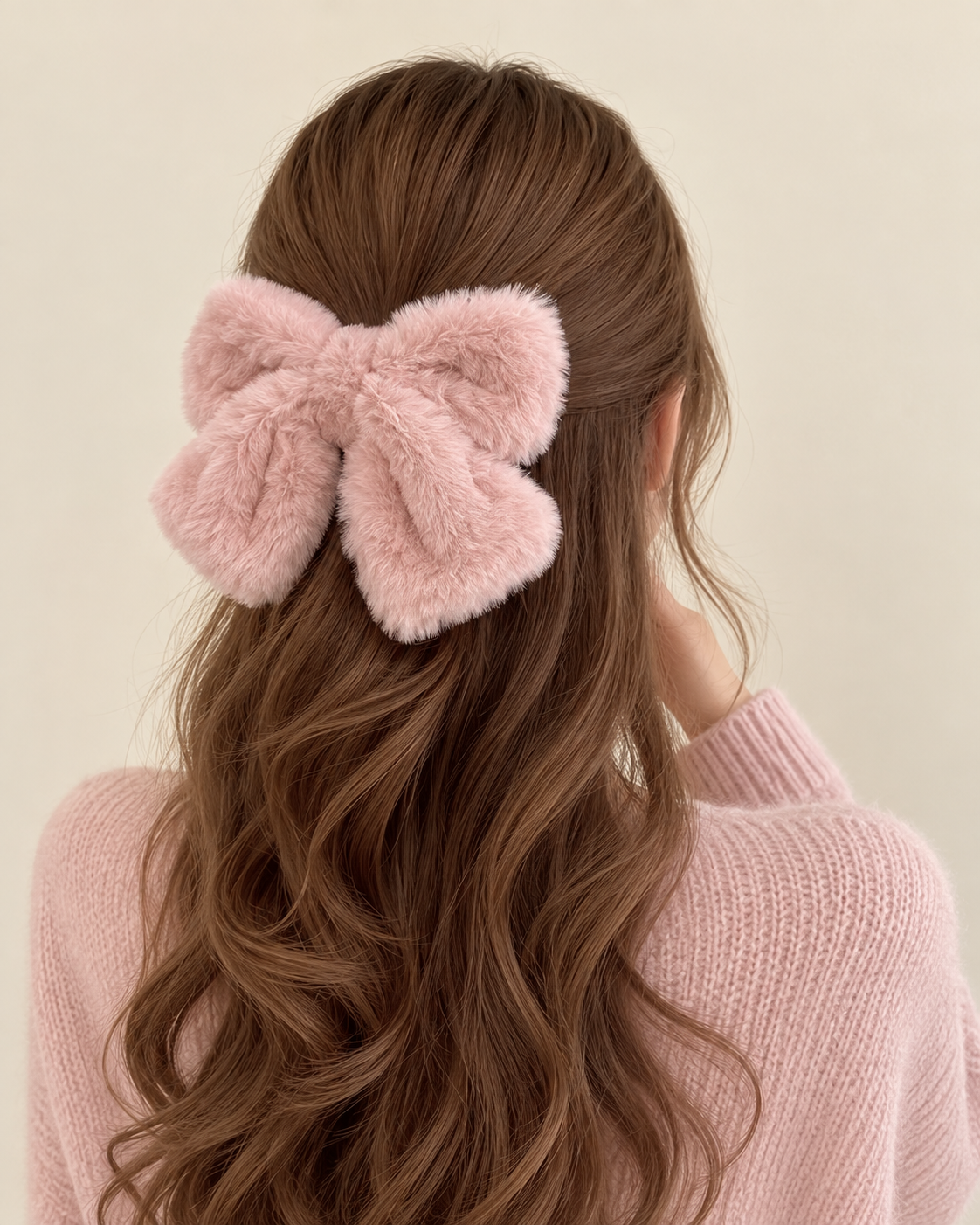 Oversized Fluffy Hair Bow Clip