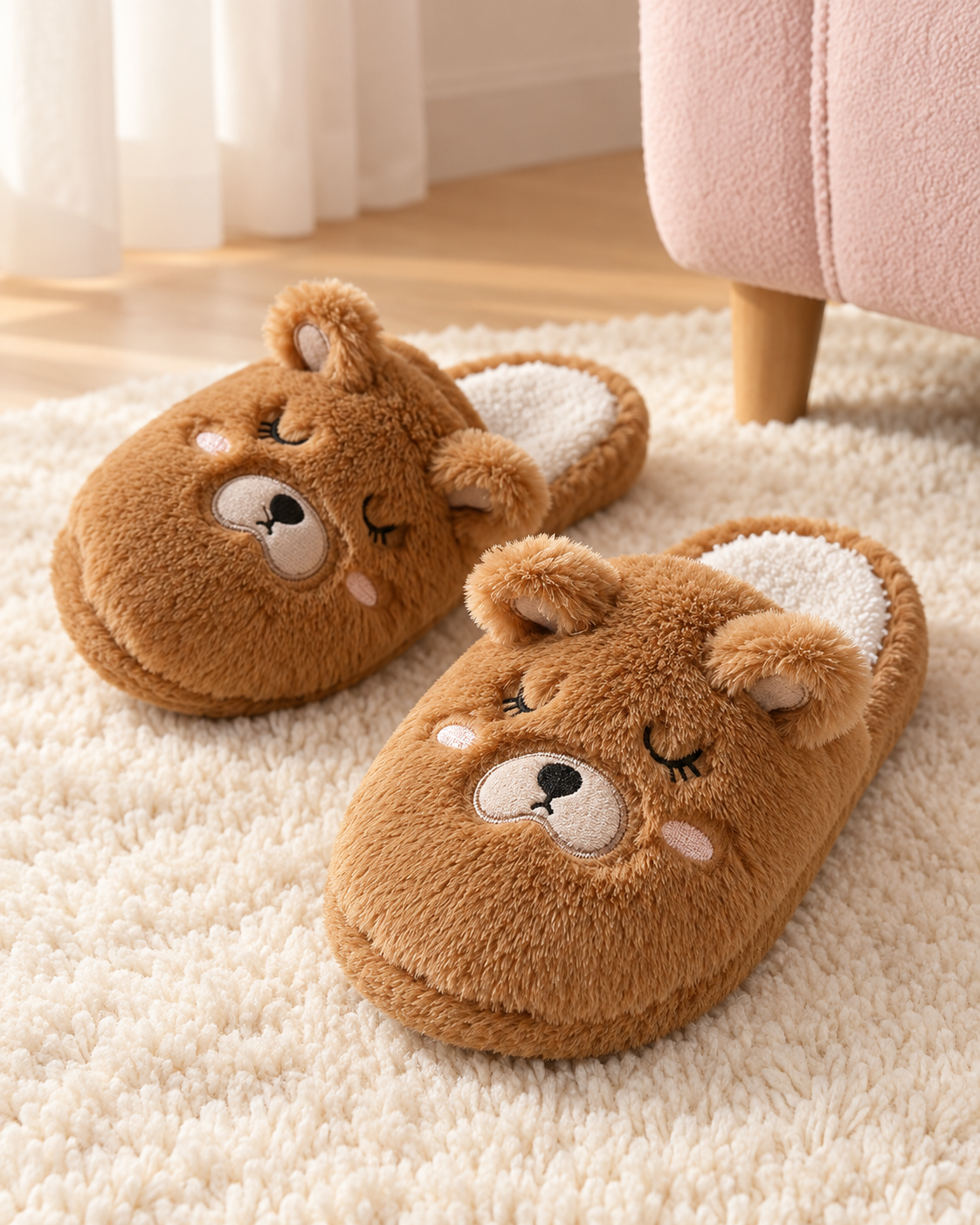Cozy Teddy Bear Slippers – سليبر الدبدوب الكوزي