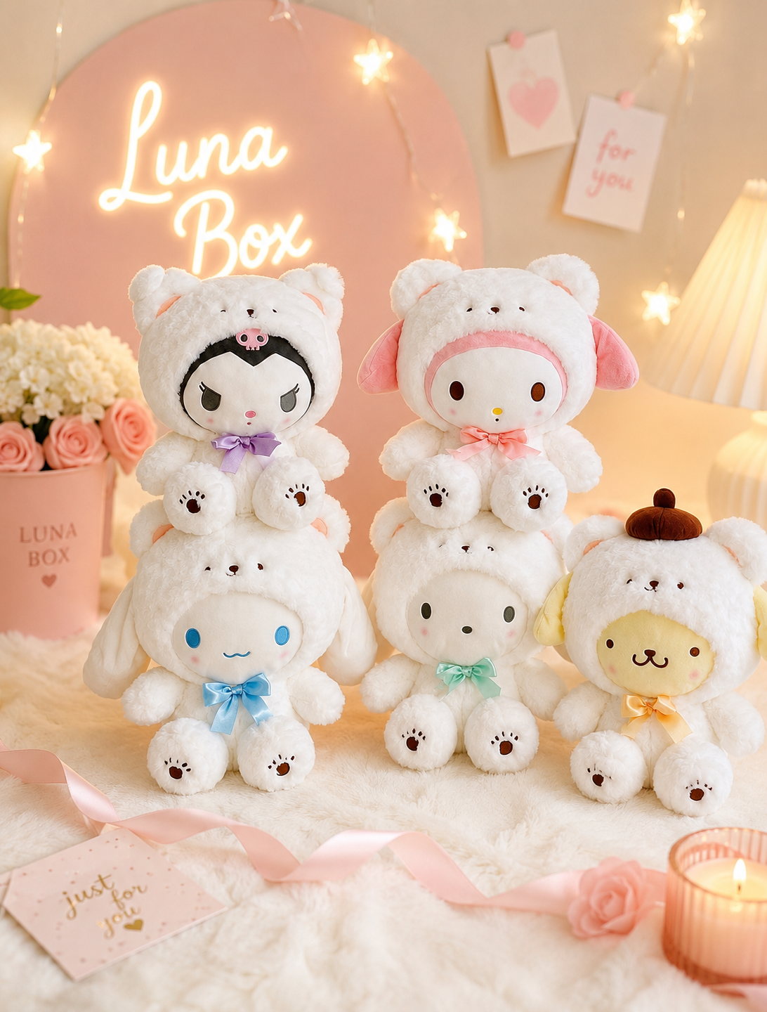 White Bear Kawaii Plush Doll