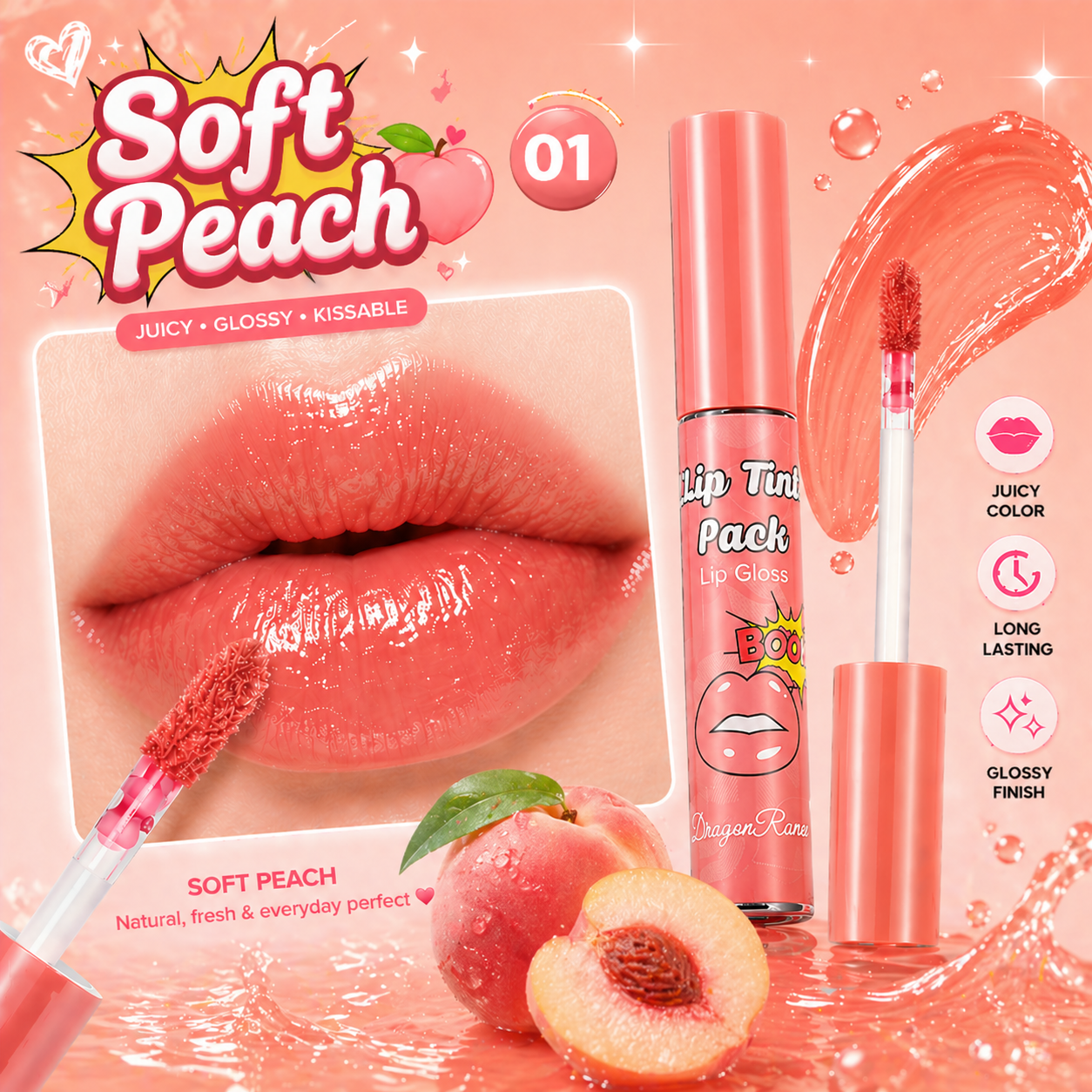Luna Juicy Lip Tint Set - مجموعة تنت الشفاه العصيري