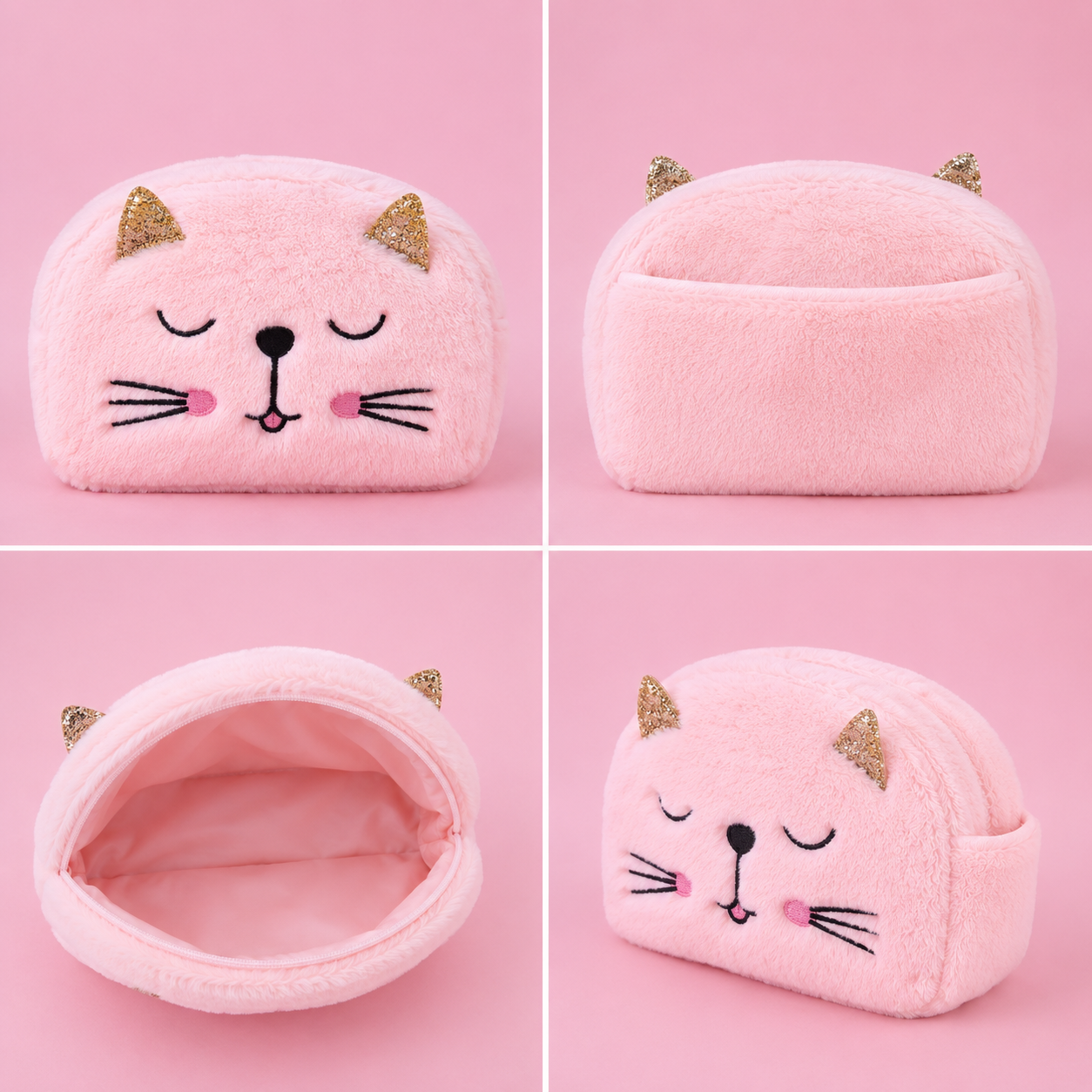 Cute Cat Plush Pouch