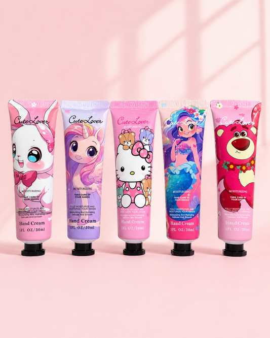 Cute Glow Hand Cream Set (5 Mini Collection)  -  (مجموعة كريمات اليد الكيوت ( 5 قطع