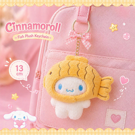 Sanrio Cinnamoroll Fish Plush Keychain - ميدالية سانريو سينامورول داخل سمكة 🐟