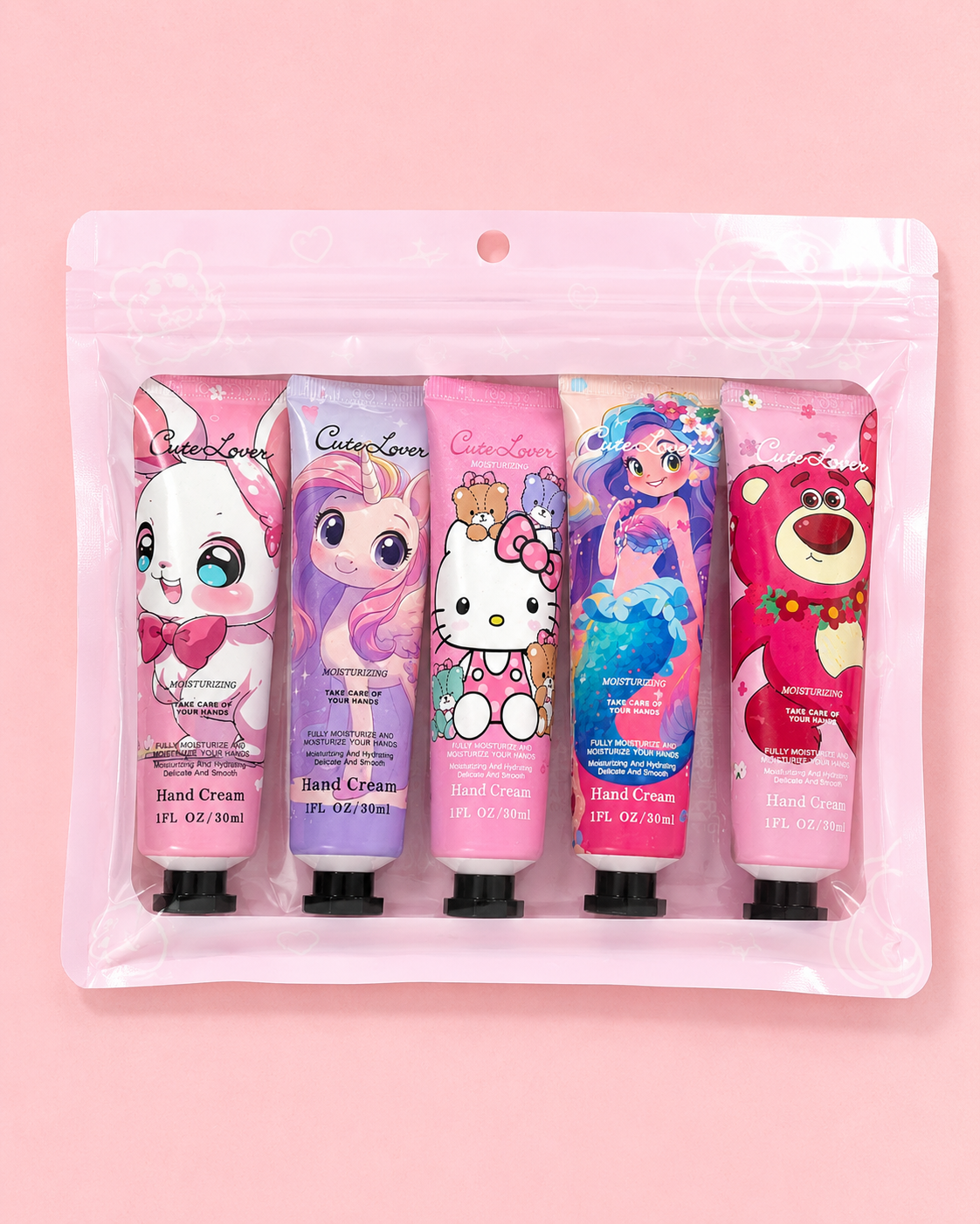 Cute Glow Hand Cream Set (5 Mini Collection)  -  (مجموعة كريمات اليد الكيوت ( 5 قطع