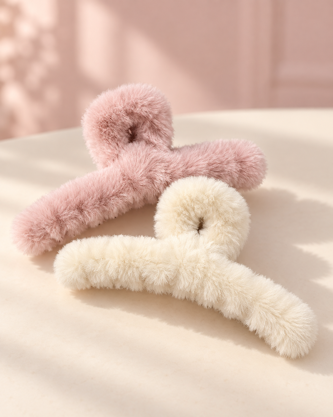 Cozy Plush Hair Claw Clips