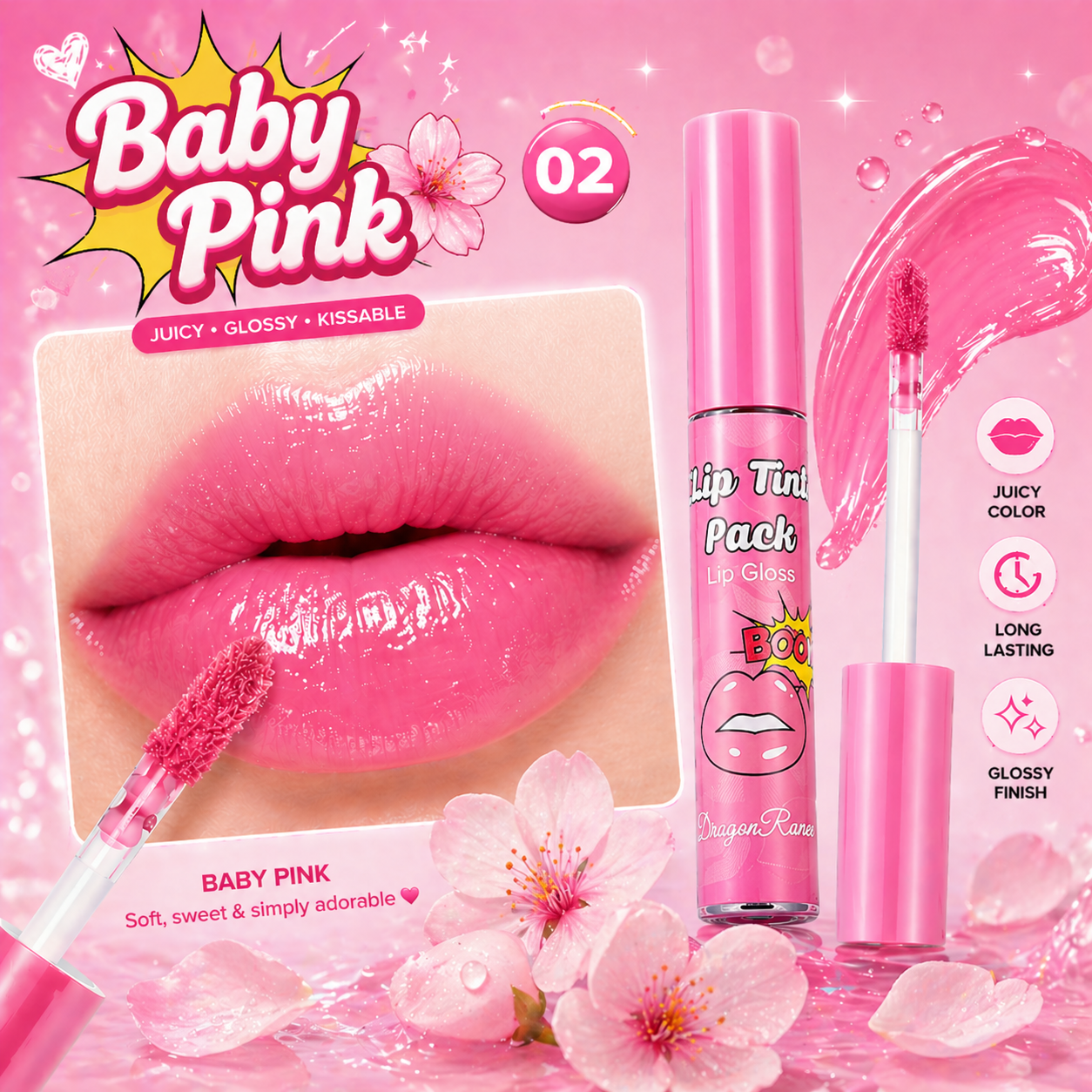 Luna Juicy Lip Tint Set - مجموعة تنت الشفاه العصيري