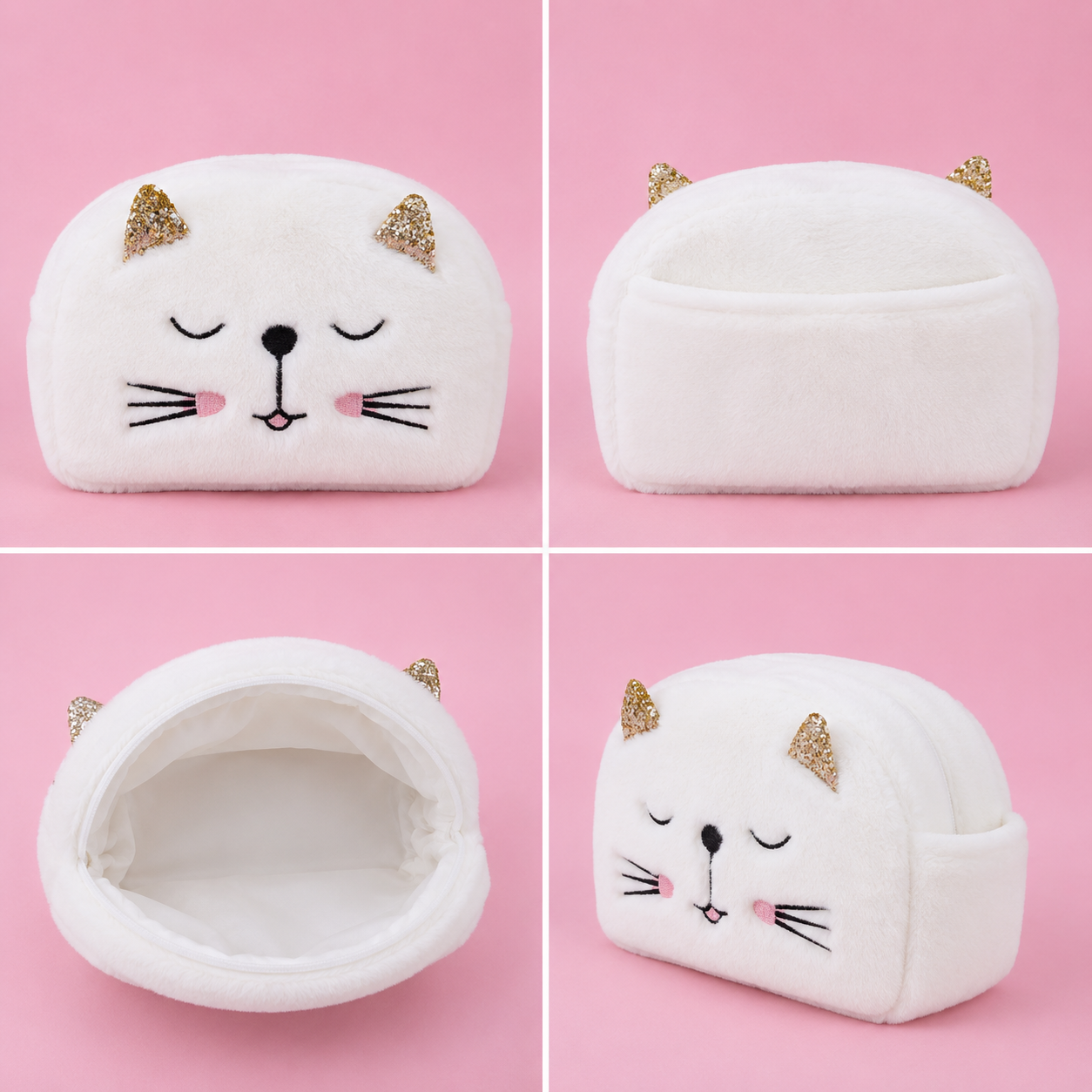 Cute Cat Plush Pouch