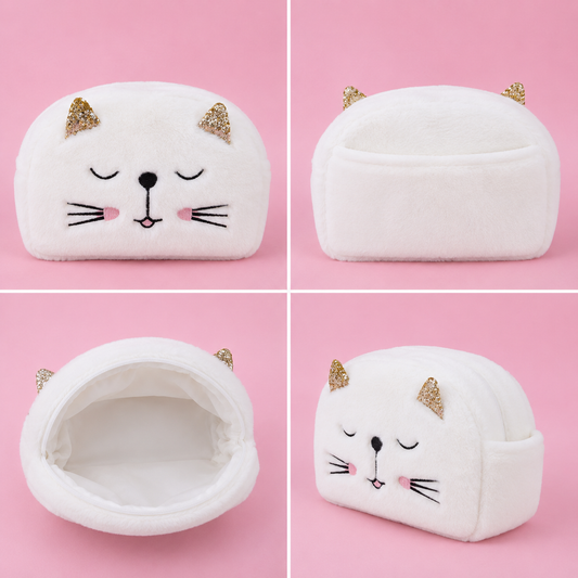 Cute Cat Plush Pouch