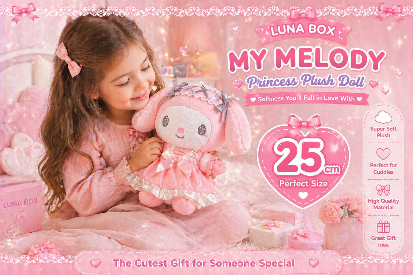My Melody Princess Plush Doll  - دمية ماي ميلودي الأميرة الناعمة