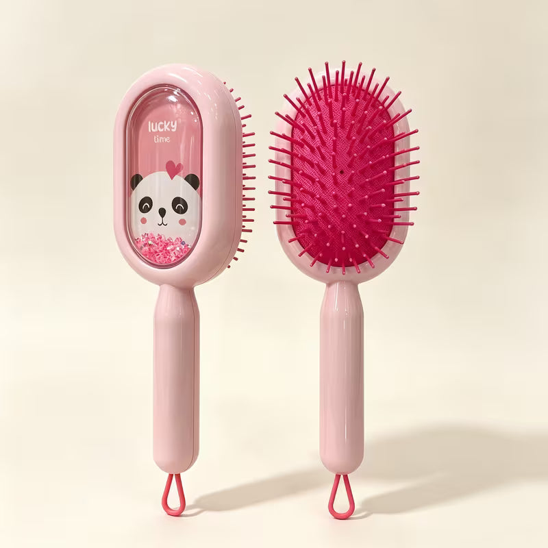 Lucky Time Panda Hair Brush – Pink