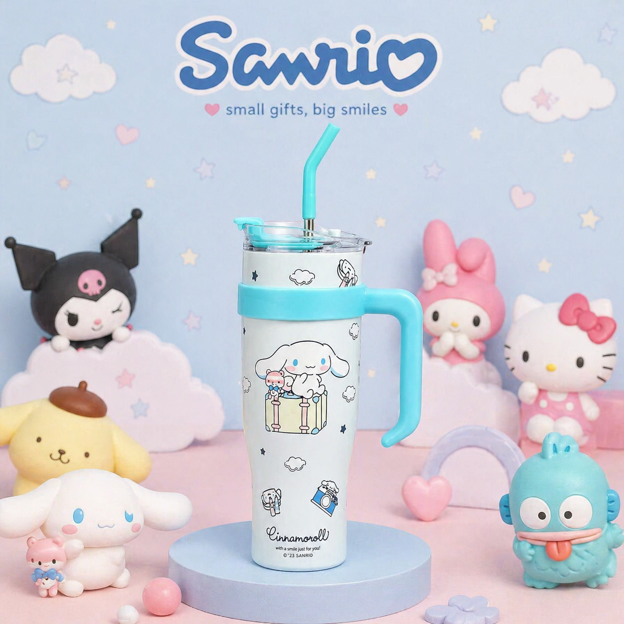 Sanrio Tumbler Cup with Straw - كوب سانريو ترموس مع شفاطة 🧋