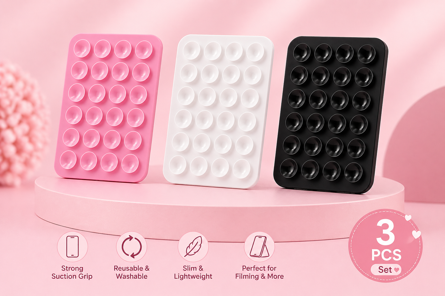 Sticky Grip Pads Set - لاصقات تثبيت ذكية للموبايل