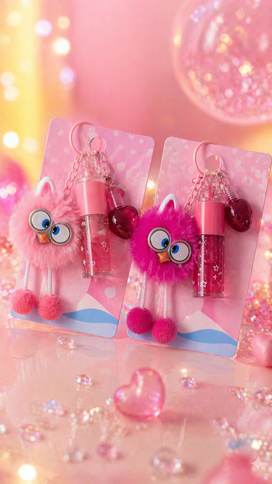Cute Cherry Lip Tint & Gloss Keychain - كي تشين جلوس و تنت بالكرزة 💖✨