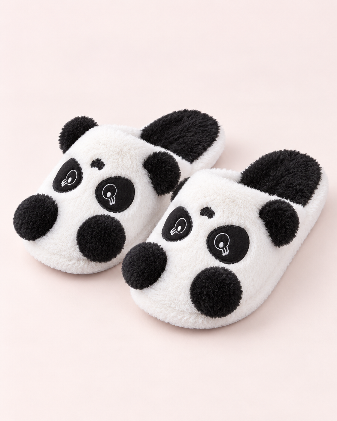 Panda Plush Slippers – Open or Closed Toe