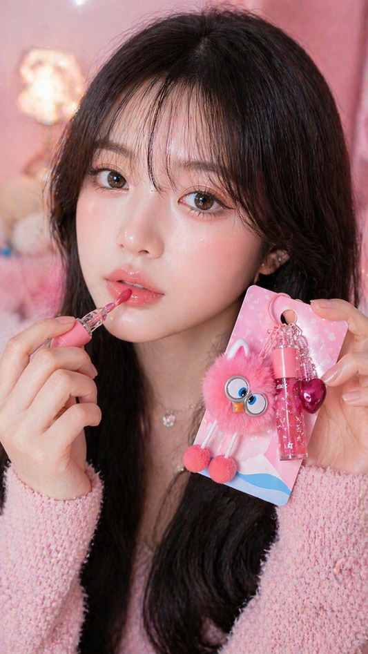 Cute Cherry Lip Tint & Gloss Keychain - كي تشين جلوس و تنت بالكرزة 💖✨
