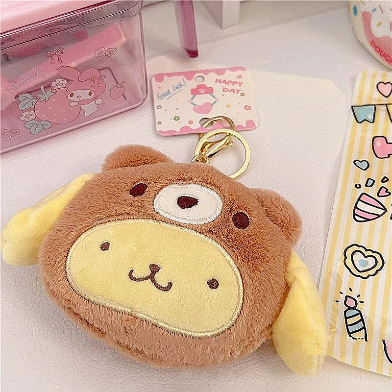 Sanrio Plush Mini Coin Pouch Keychain - محفظة سانريو الصغيرة الفرو (تعليقة) 🎀