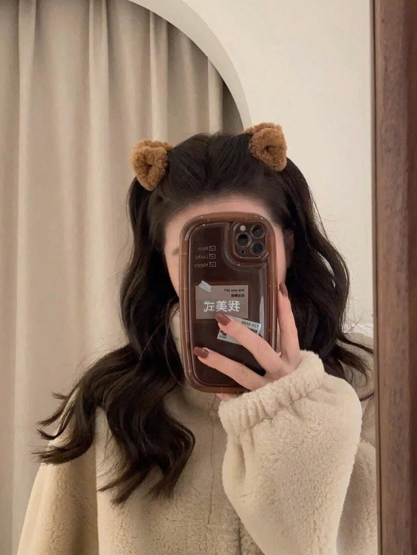 Cute Plush Bear Ear Hair Clips – 1 Pair