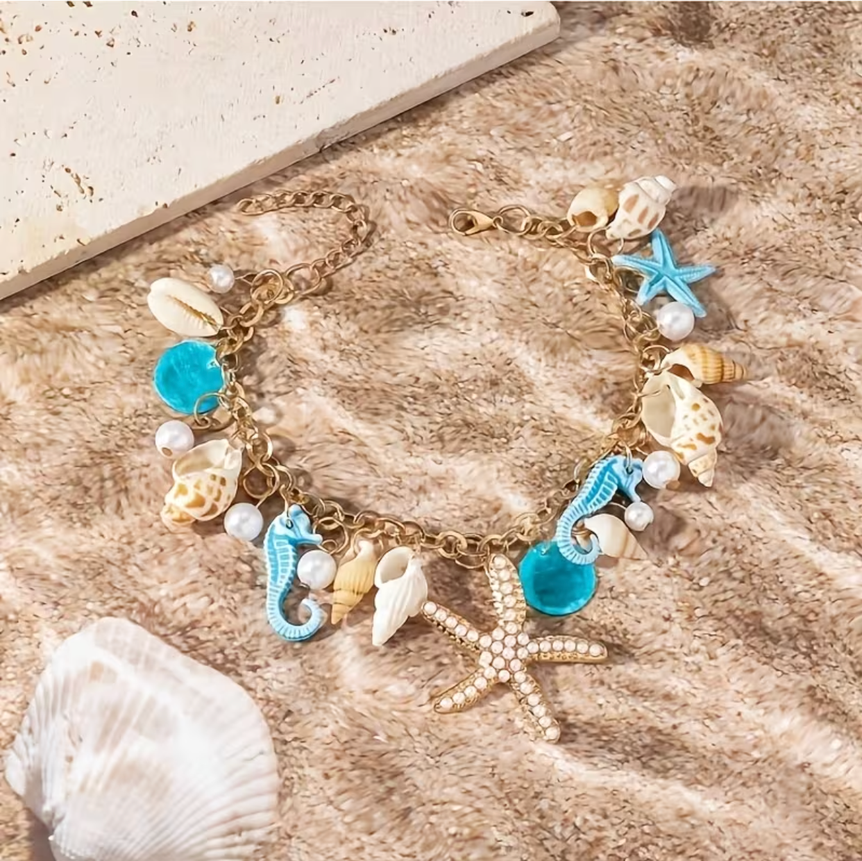 Luna Ocean Charm Anklet - خلخال لونا أوشن الساحر