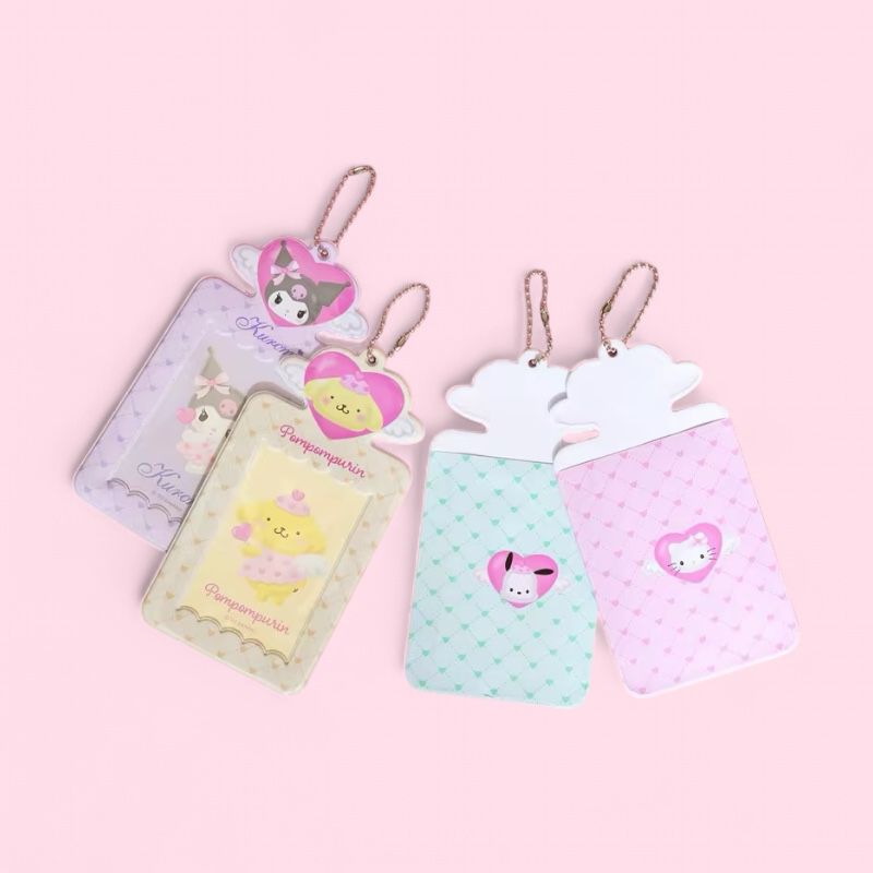Cute Character Photo & Card Holder Keychain