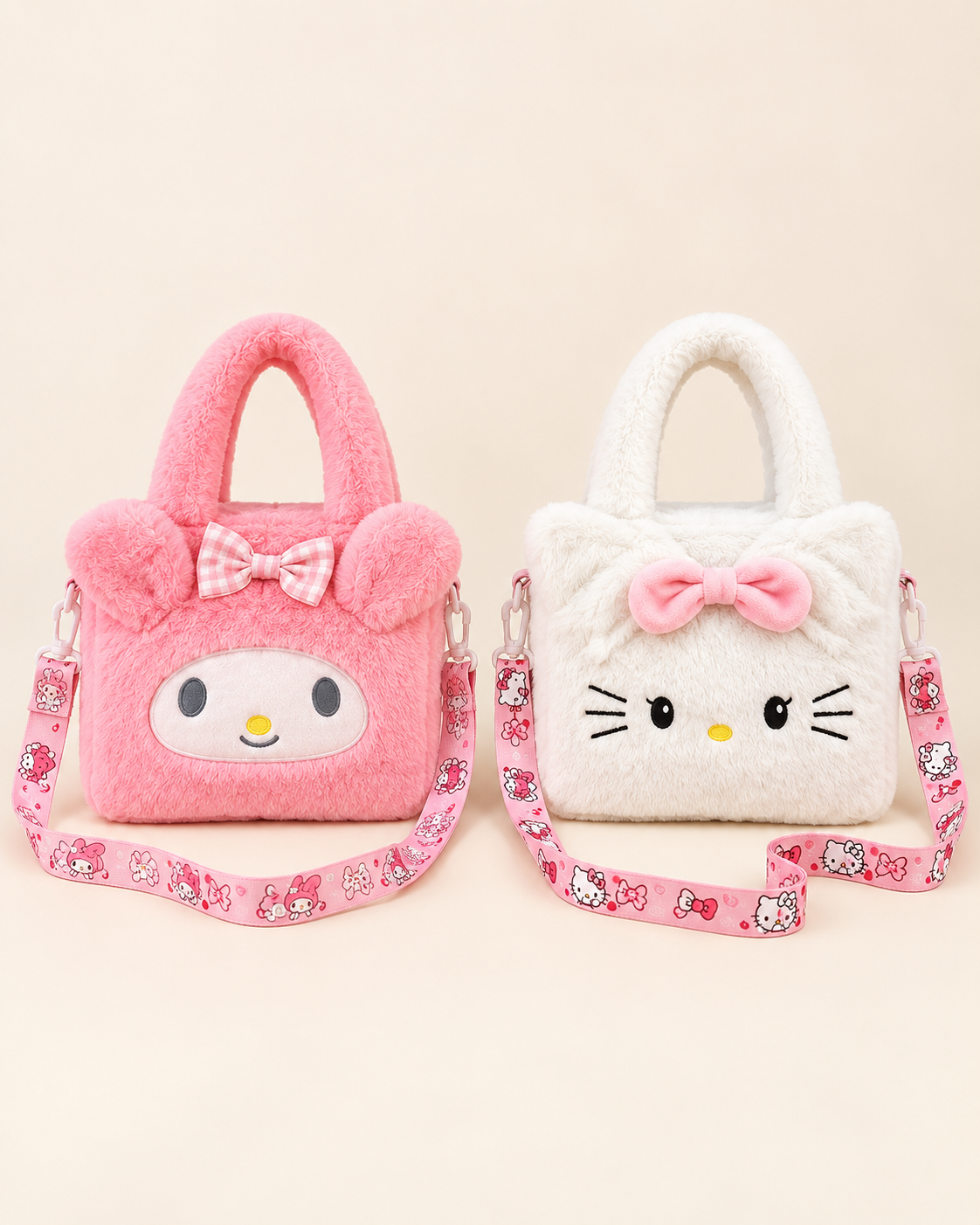 My Melody & Hello Kitty Plush Mini Bag