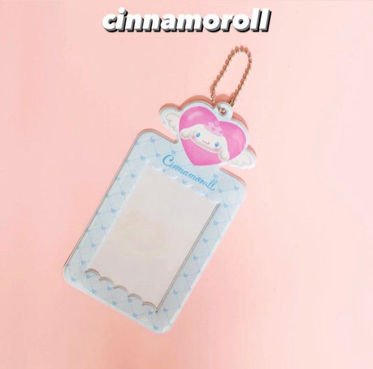 Cute Character Photo & Card Holder Keychain
