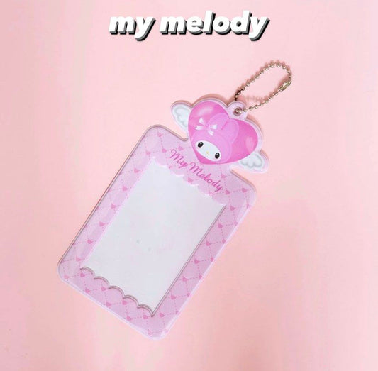 Cute Character Photo & Card Holder Keychain