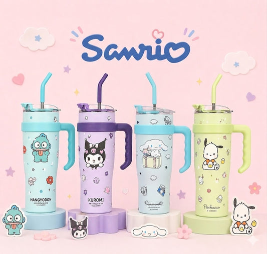 Sanrio Tumbler Cup with Straw - كوب سانريو ترموس مع شفاطة 🧋