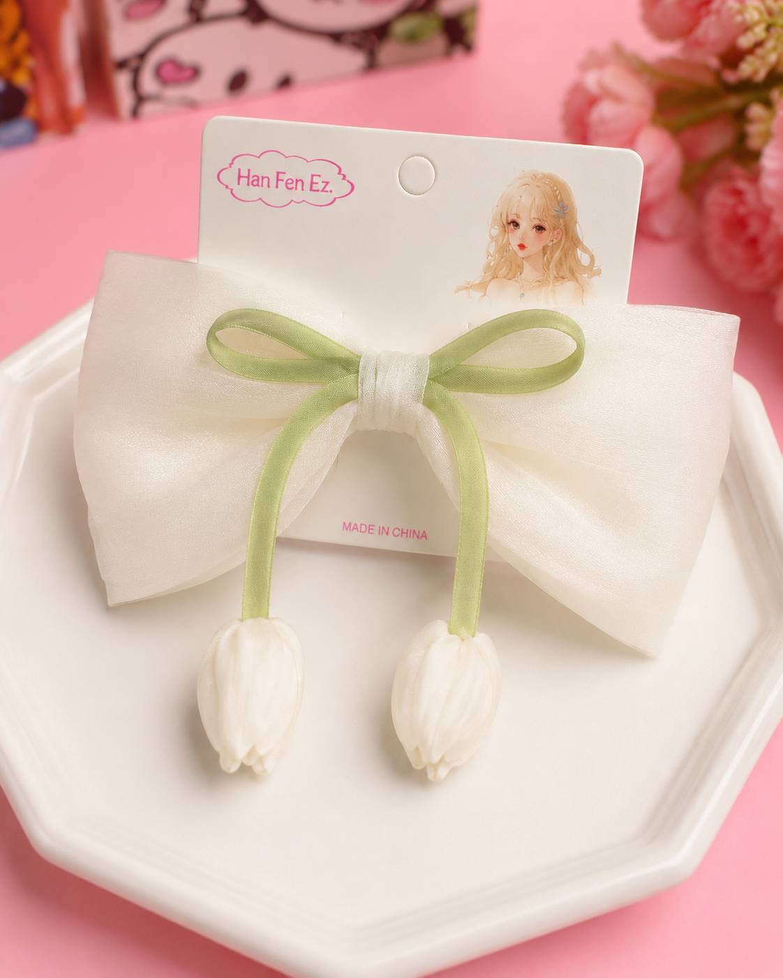 Tulip Bow Hair Clip