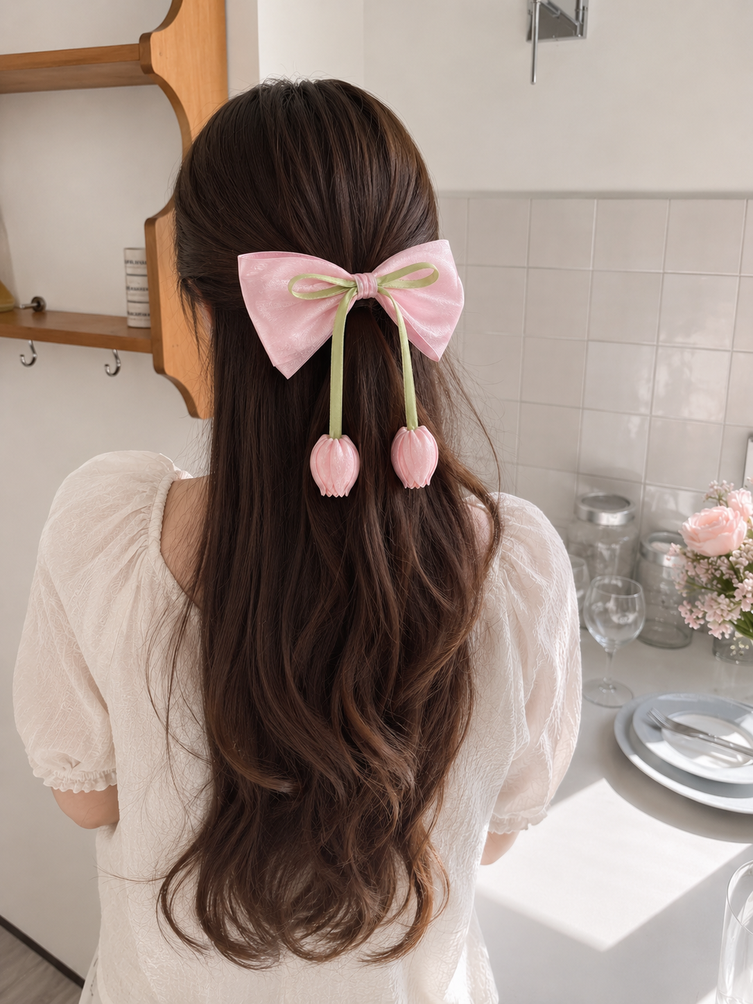 Tulip Bow Hair Clip