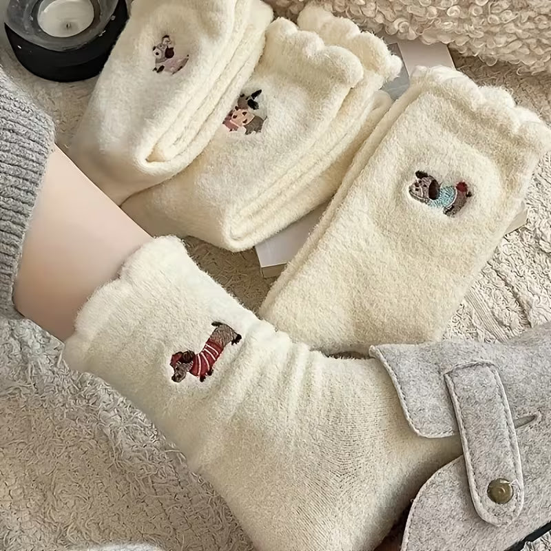 Cozy Puppy Fluffy Socks
