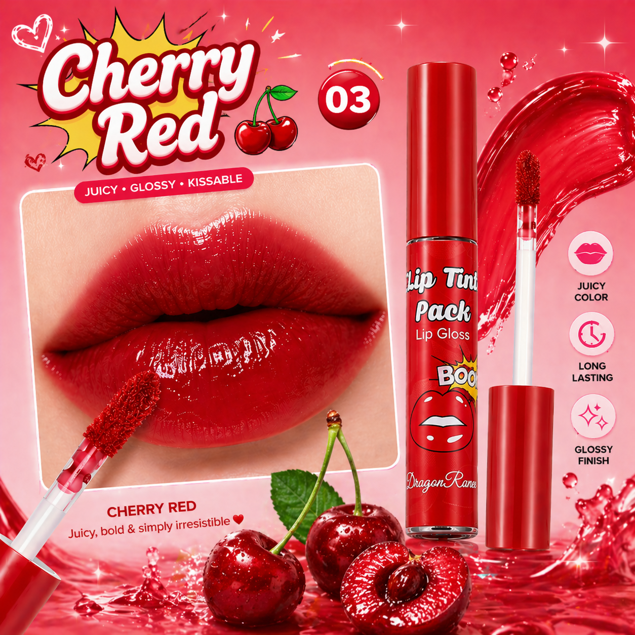 Luna Juicy Lip Tint Set - مجموعة تنت الشفاه العصيري