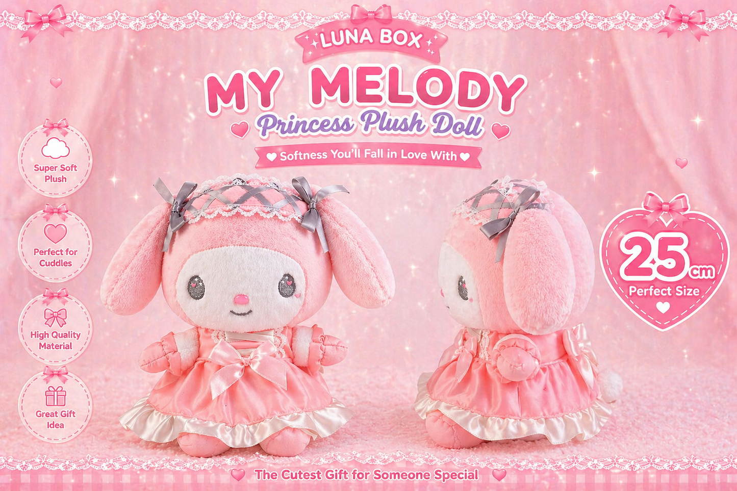 My Melody Princess Plush Doll  - دمية ماي ميلودي الأميرة الناعمة