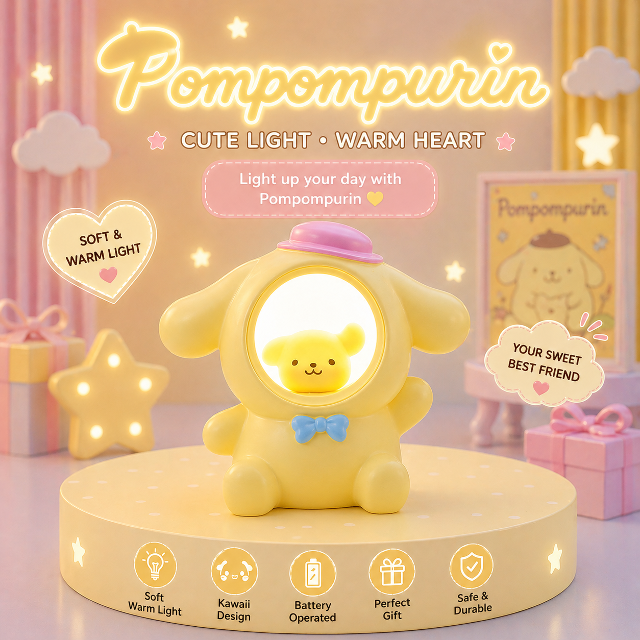 Sanrio Cute LED Night Light -  لمبة ليلية كيوت