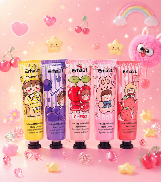 Cute Glow Hand Cream Set (5 Mini Collection)  -  (مجموعة كريمات اليد الكيوت ( 5 قطع