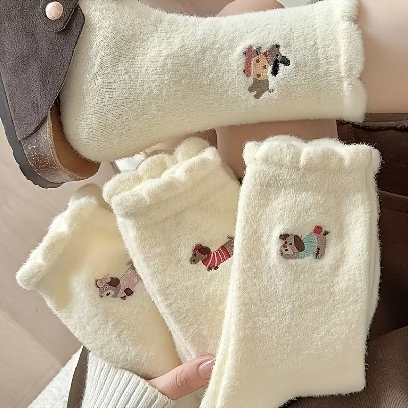 Cozy Puppy Fluffy Socks