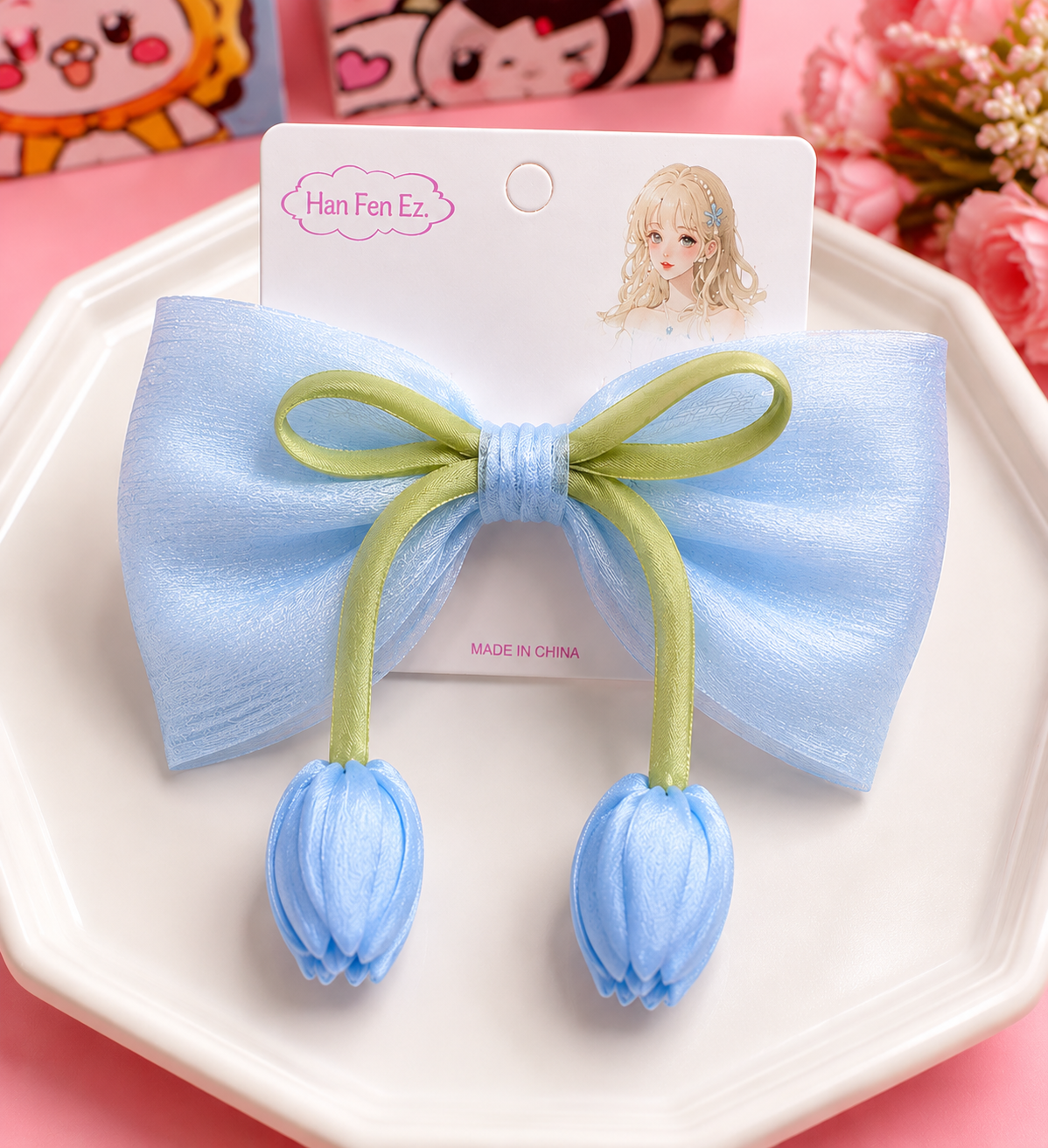 Tulip Bow Hair Clip