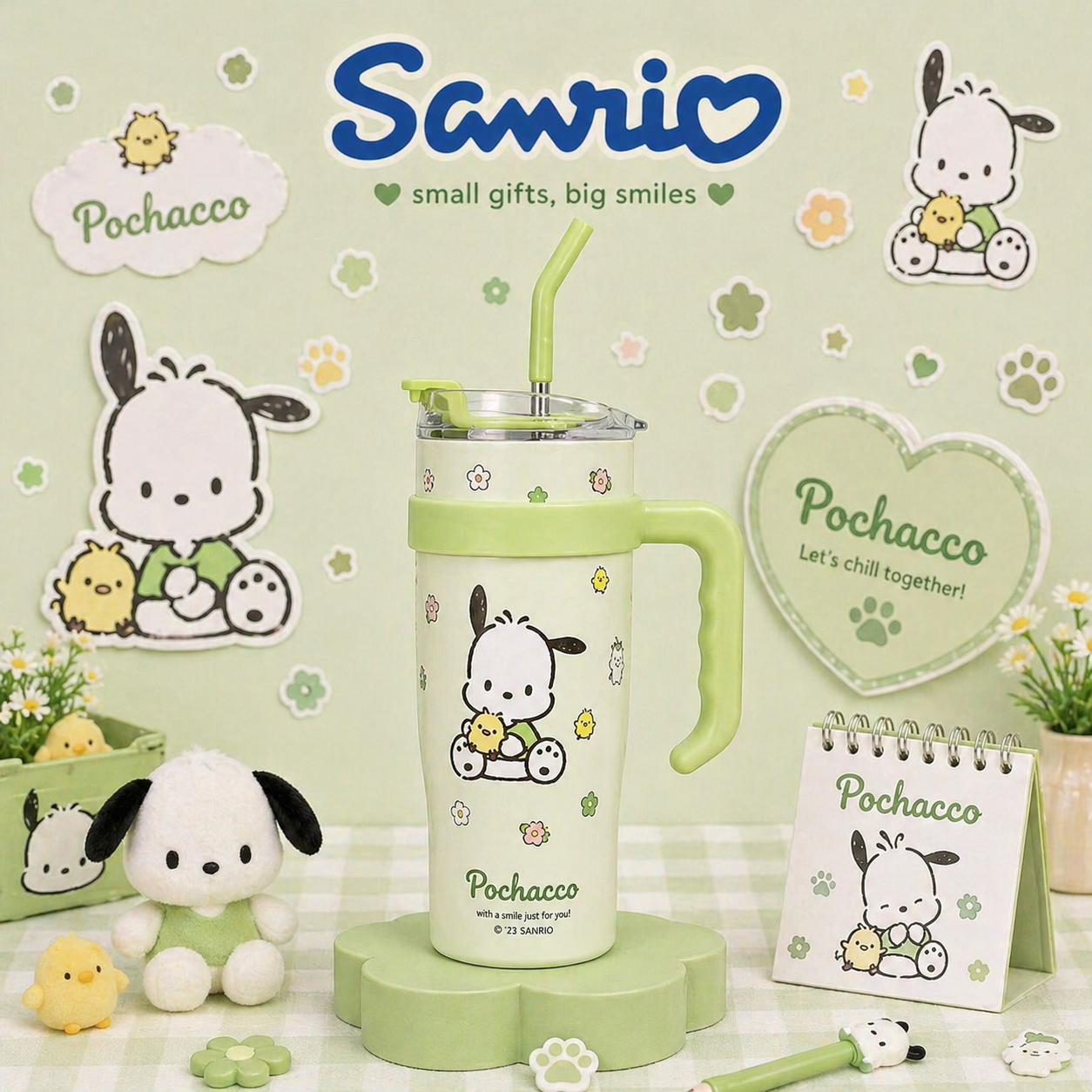 Sanrio Tumbler Cup with Straw - كوب سانريو ترموس مع شفاطة 🧋