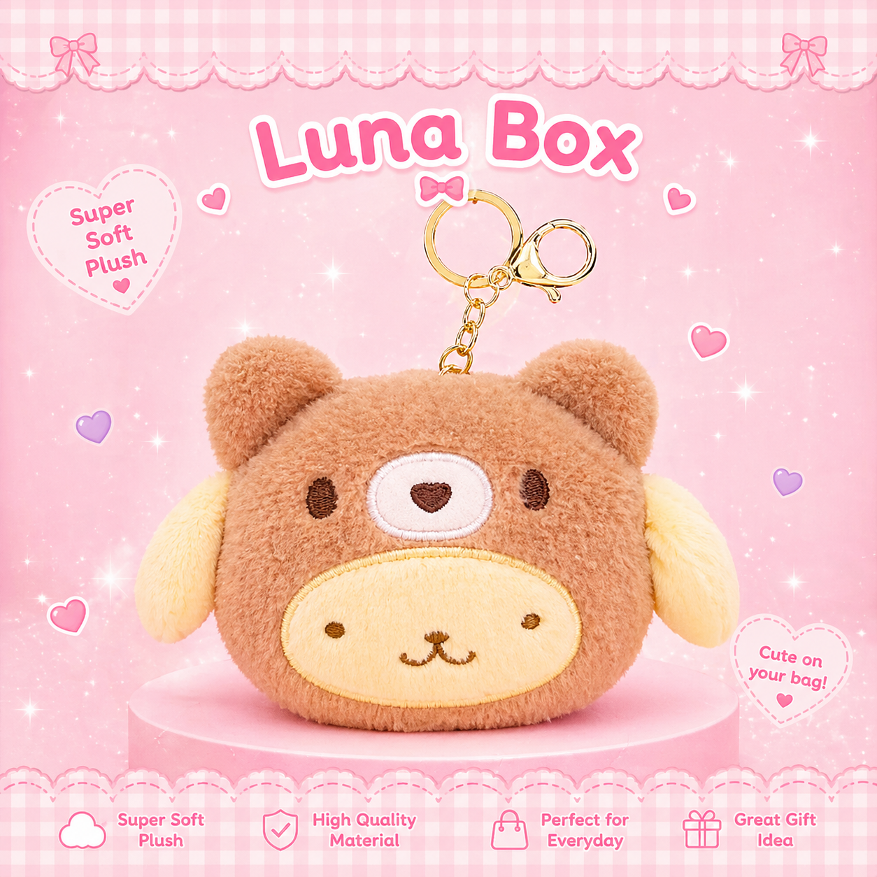 Sanrio Plush Mini Coin Pouch Keychain - محفظة سانريو الصغيرة الفرو (تعليقة) 🎀