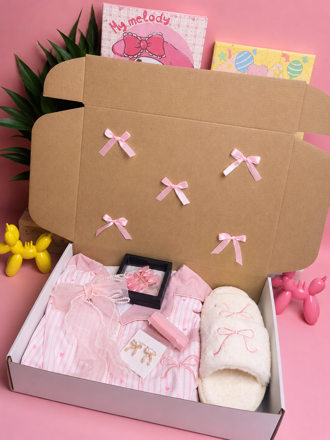 Pink Bow Pajama Gift Box